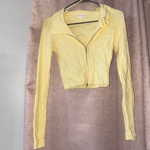 Double zipper crop long sleeve